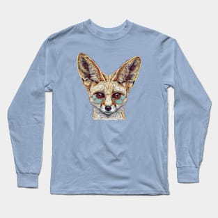 Desert Chic: The Fennec Fox with Specs! Long Sleeve T-Shirt